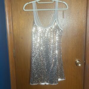 NWT Free People Champagne Gold Party Dress